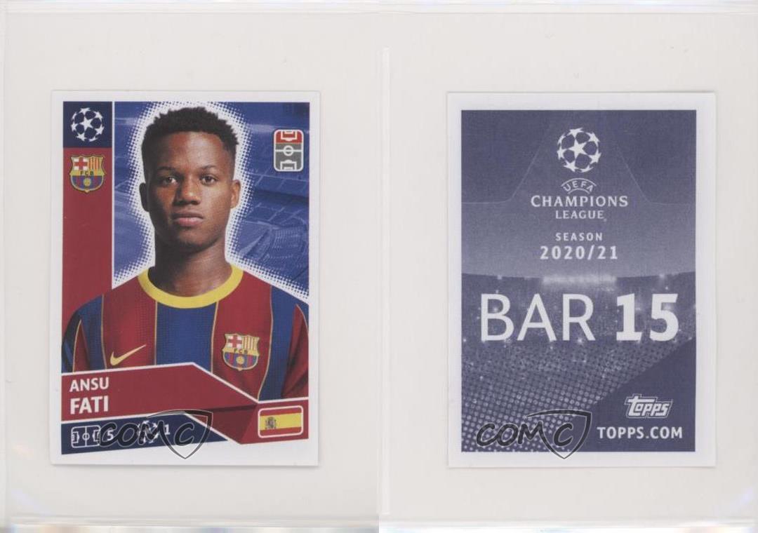 Topps Champions League Sticker CL 20/21 BAR 15 Ansu Fati 
