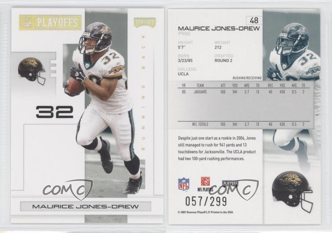 2007 Playoff NFL Playoffs Previews Gold 240/300 Maurice Jones-Drew