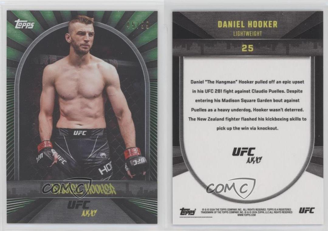 2024 Topps UFC NYC Green /99 Daniel Hooker #25 Rookie RC
