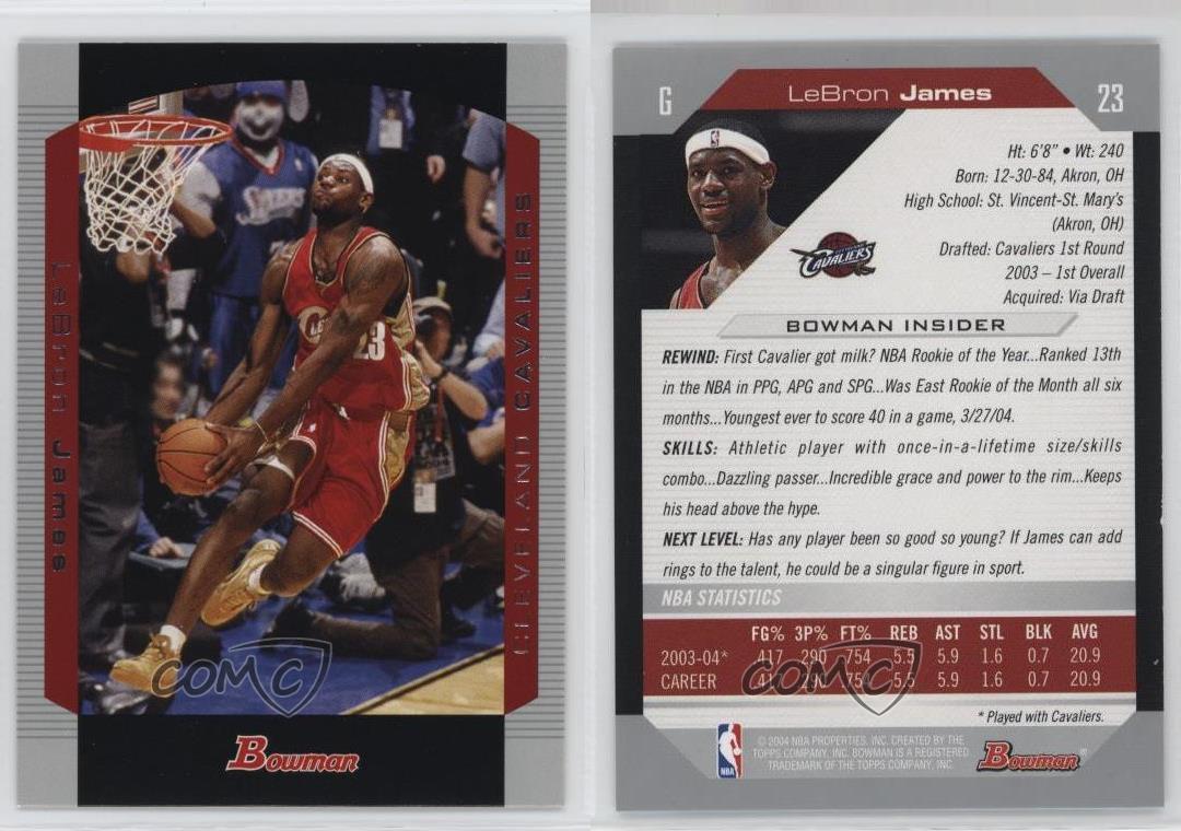 2004-05 Bowman Draft LeBron James #23 - Foto 5 di 7