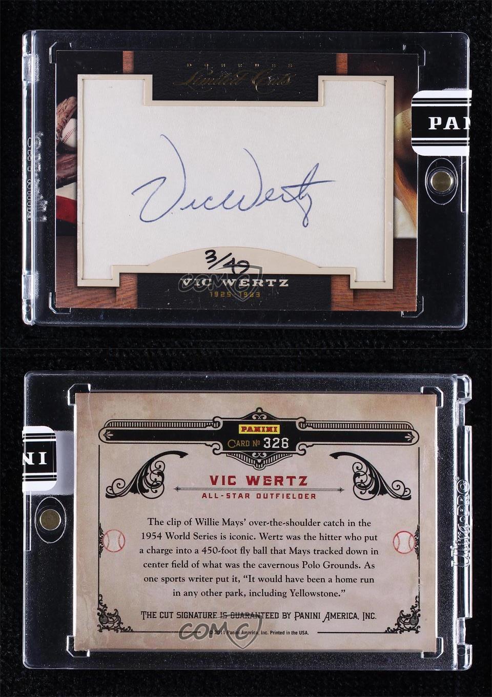 Donruss Limited Cuts Cut Signatures 2011/49 Vic Wertz (#d a 49) #326 automático - Imagen 4 de 4