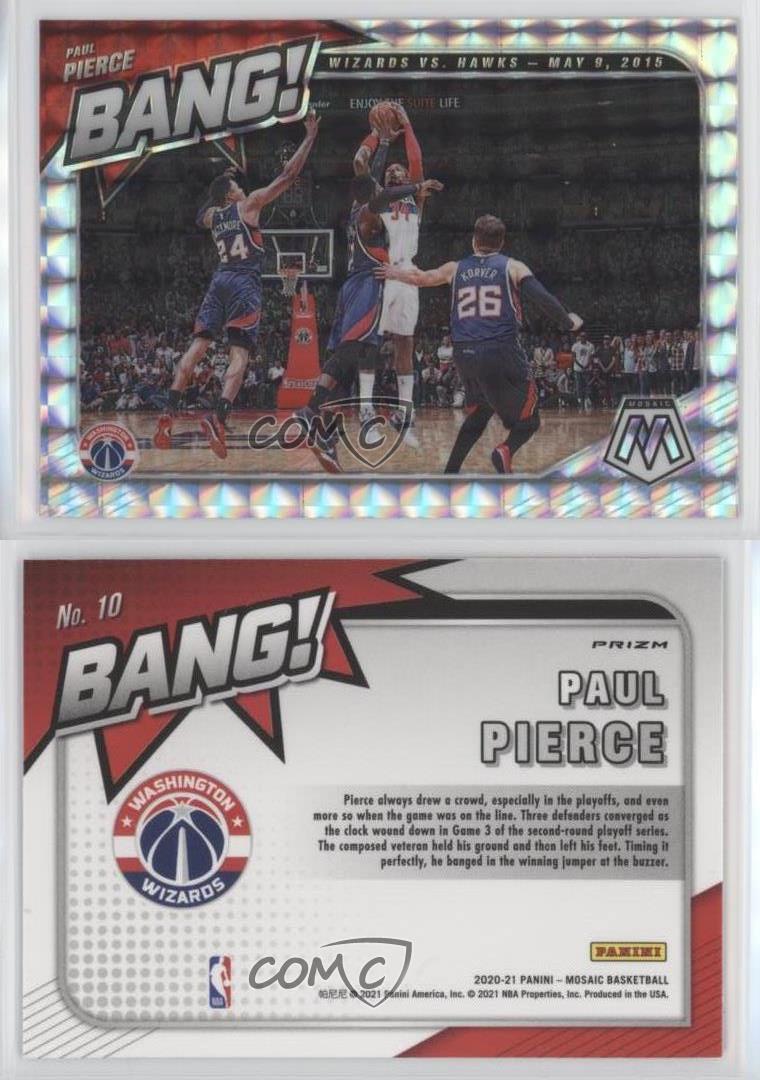 Panini Mosaic Bang 2020-21 ! Mosaïque Prizm Paul Pierce #10 offres HOF