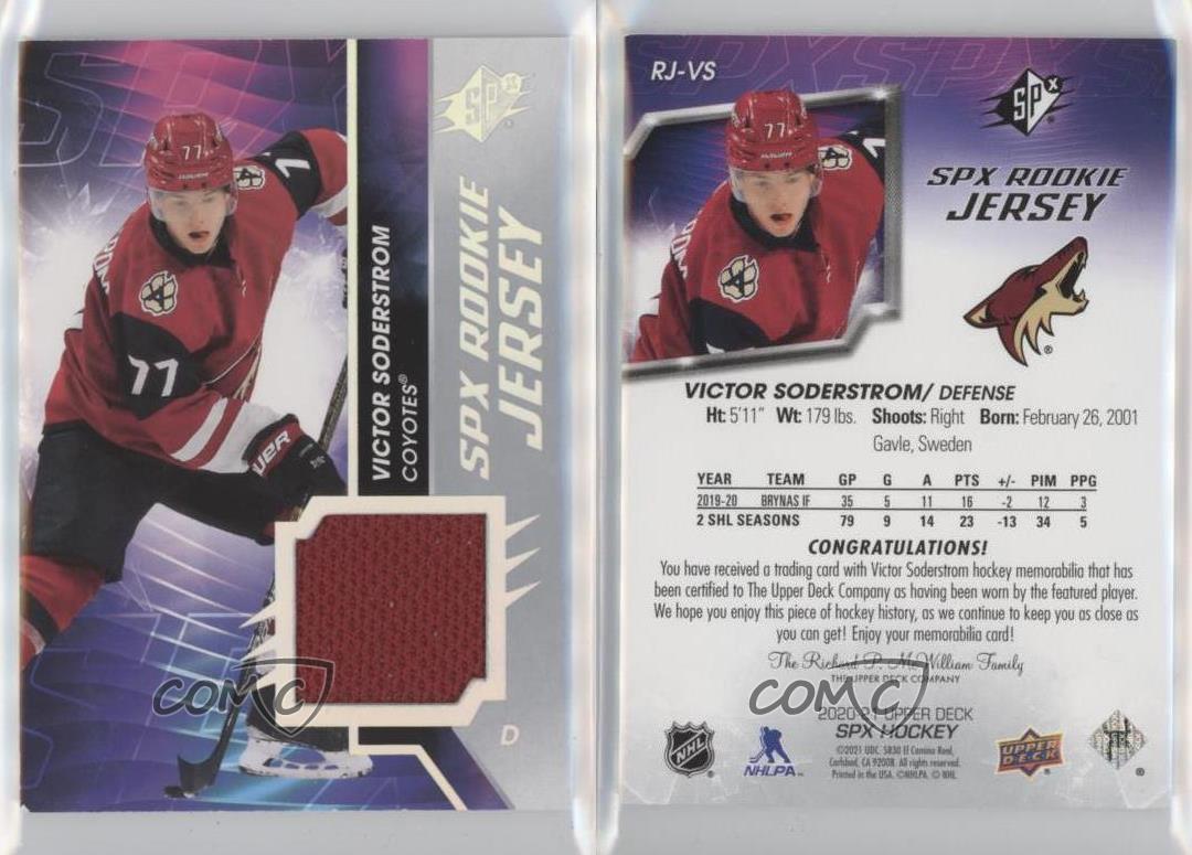 2020-21 SPx Rookie Jersey Victor Soderstrom #RJ-VS RC