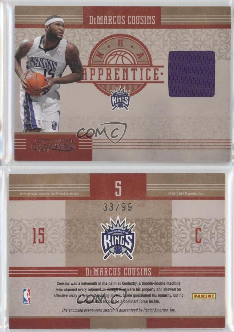 2010 Timeless Treasures NBA Apprentice Materials /99 DeMarcus Cousins Rookie RC