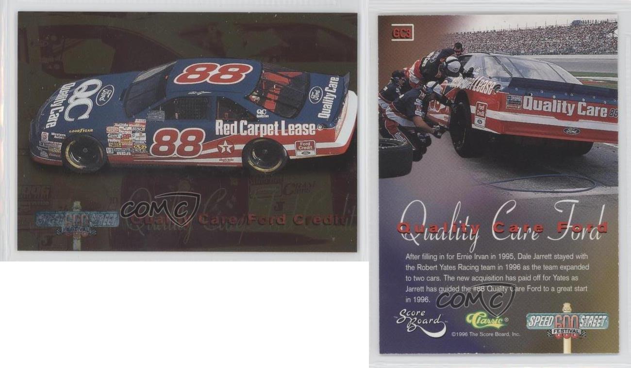 1996 Score Board Speed Street Gold Cards Quality Care Ford Dale Jarrett #GC3 HOF - Picture 3 of 3