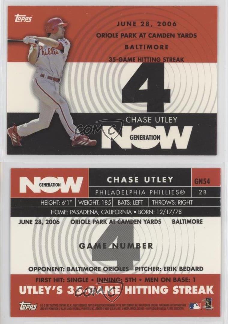 Chase Utley (Baseball Card) 2007 Topps Generation Now #GN64 at 's  Sports Collectibles Store