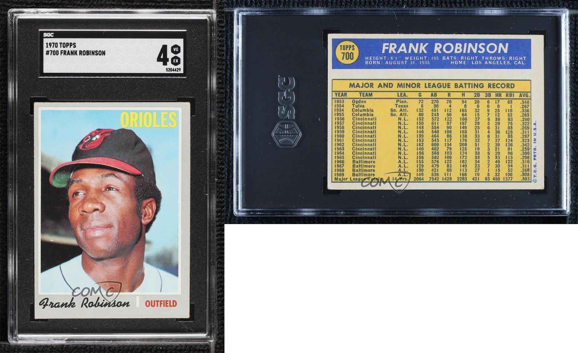 1970 Topps High # Frank Robinson #700 SGC 4 HOF - Picture 3 of 3