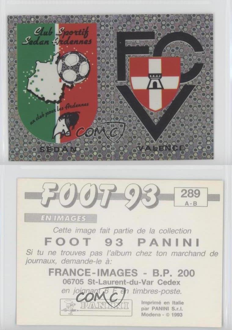 1992-93 Panini Foot Album Stickers Sedan Valence #289 | eBay
