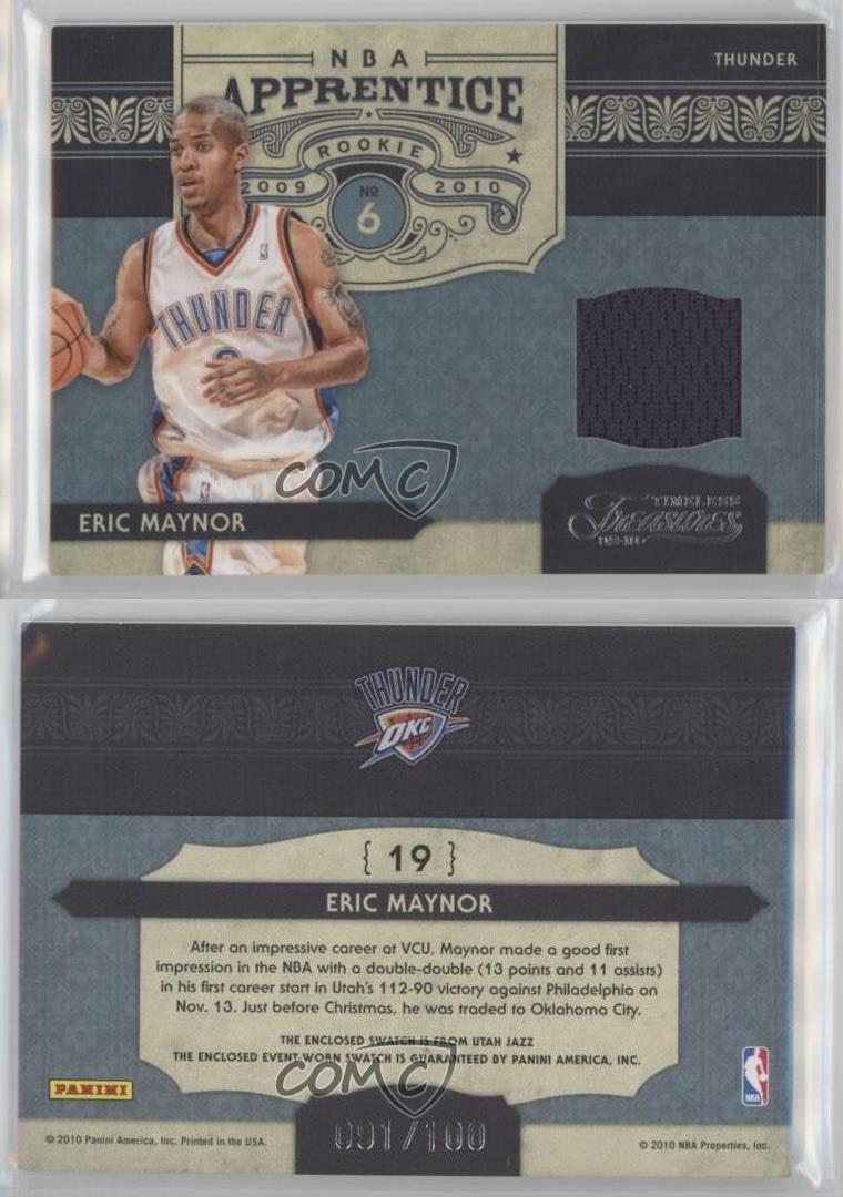 2009 Timeless Treasures NBA Apprentice Materials /100 Eric Maynor #19 Rookie RC