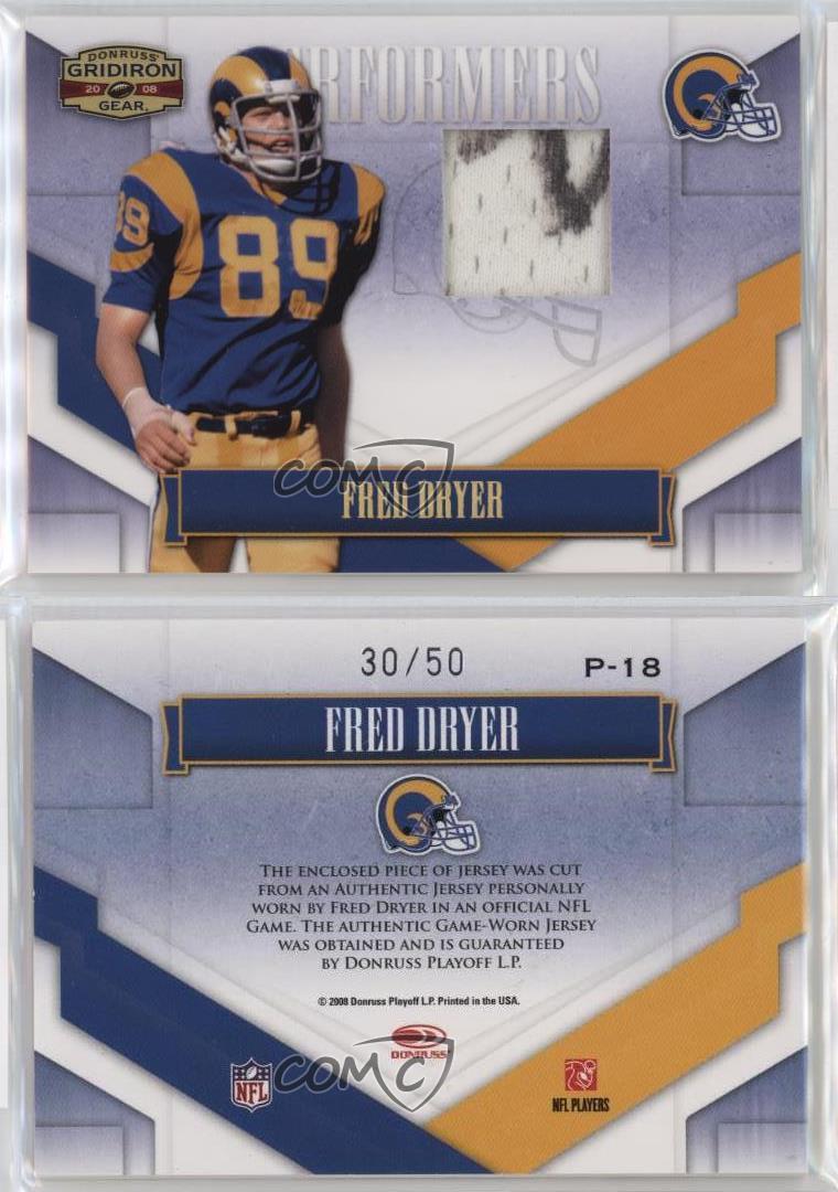 Camisetas Donruss Gridiron Gear Performers Prime 2008/50 Fred Dryer #P-18 - Imagen 3 de 3