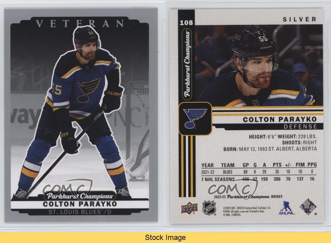 2022-23 Upper Deck Parkhurst Champions Silver Colton Parayko #108 - Picture 3 of 6