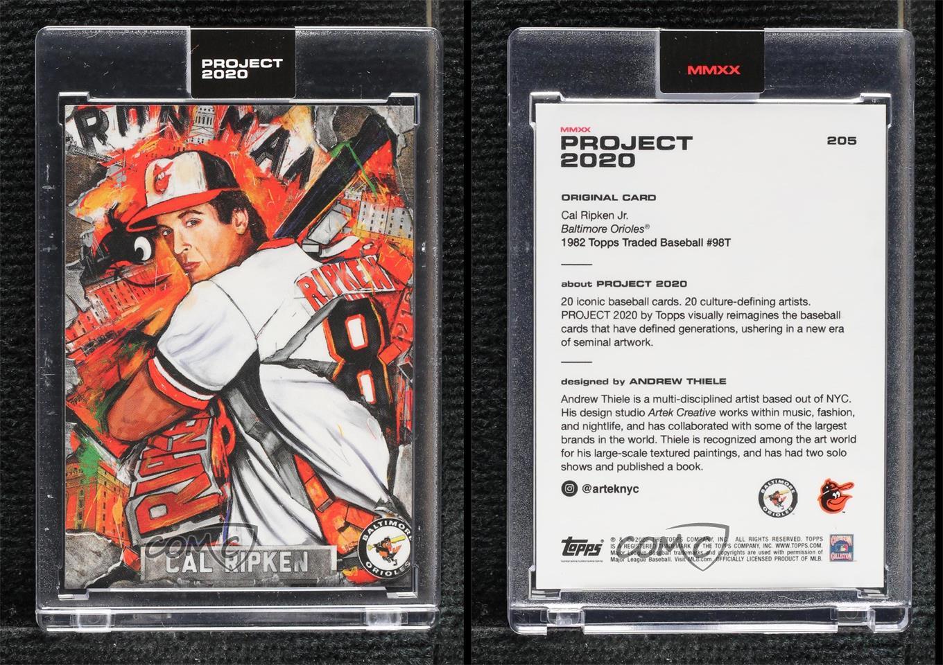 2020 Project 1982 Topps Traded /2777 Cal Ripken Jr Andrew Thiele #205 HOF - Picture 3 of 4