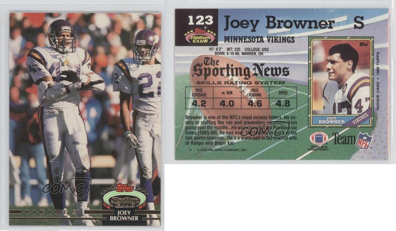 1992 Stadium Club #123 Joey Browner - NM-MT - Jammin JD Sports