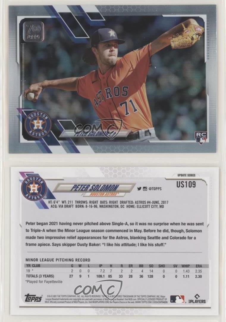2021 Topps Update Rainbow Foil Peter haute qualité Solomon #US109 Rookie RC