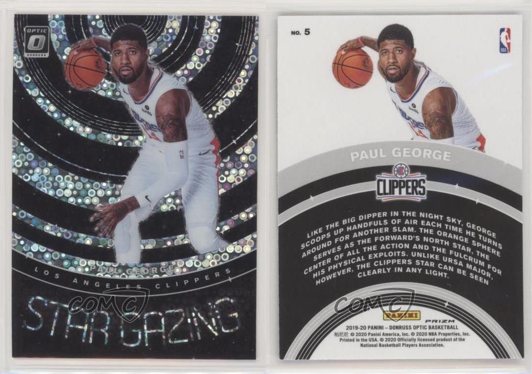 Panini Donruss Optic Star Gazing Holo Fast Break tendance 2019-20 Prizm Paul George #5