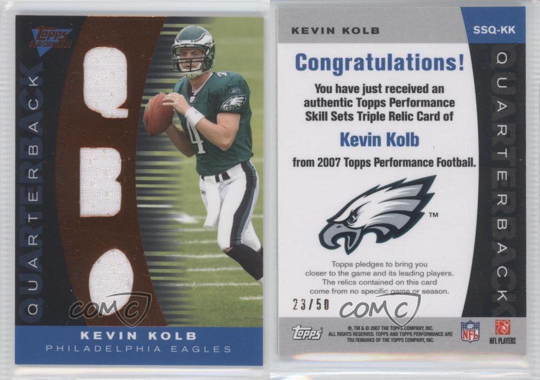 Kevin Kolb Autographed 2007 Topps Performance Jersey Rookie Card