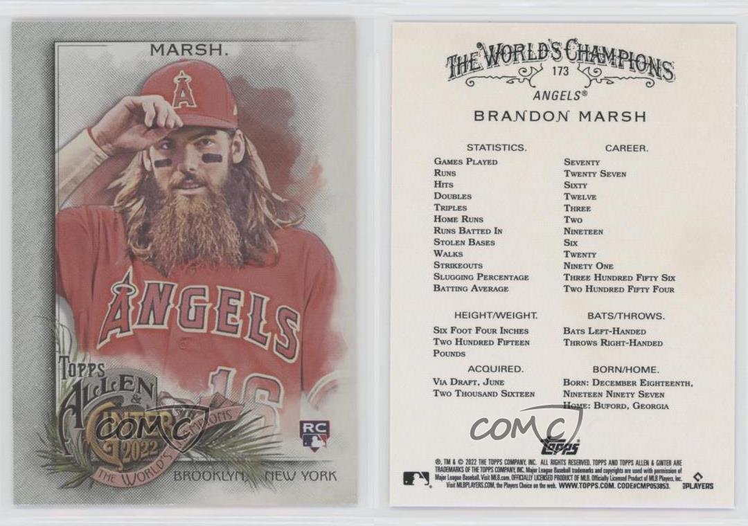 2022 Allen and Ginter Base #173 Brandon Marsh - Angels