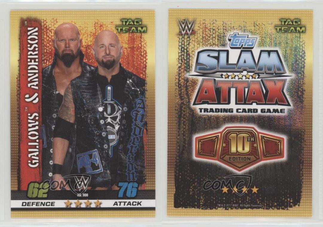 WWE Slam Attax Authors of Pain 10th Edition Nr 321 Tag Team