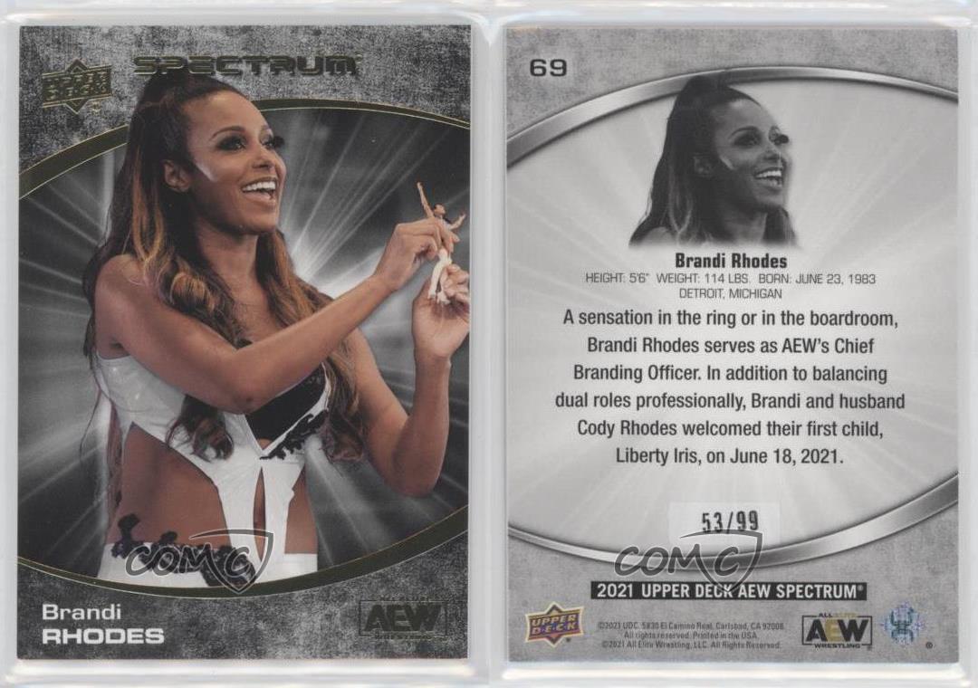 2021 Upper Deck AEW Spectrum Dark /99 Eden Stiles Brandi Rhodes #69