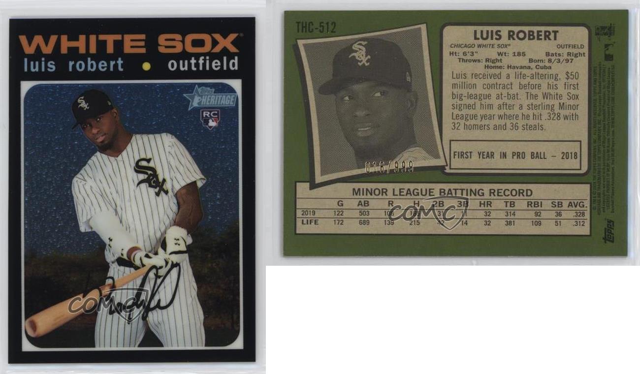 2020 Topps Heritage High Number Chrome /999 Luis Robert #THC-512 Rookie RC - Bild 3 von 5