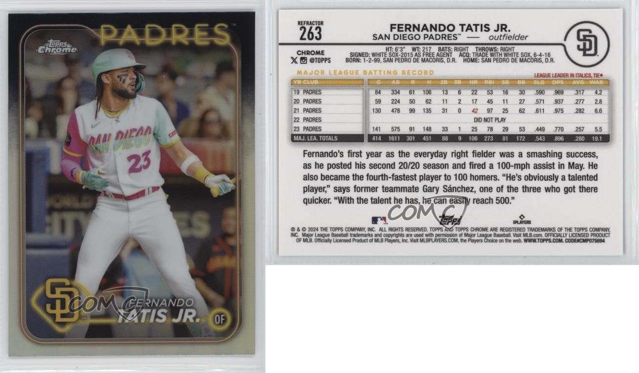 2024 Topps Chrome Refractor Fernando Tatis Jr #263