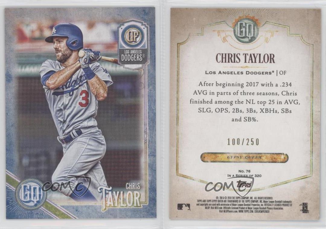 2018 Topps Gypsy points de vente Queen Indigo /250 Chris Taylor #76
