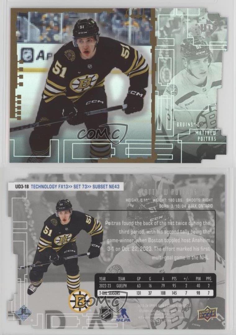 2023-24 Upper Deck Extended Series 1998-99 UD3 Matthew Poitras #UD3-18 Rookie RC