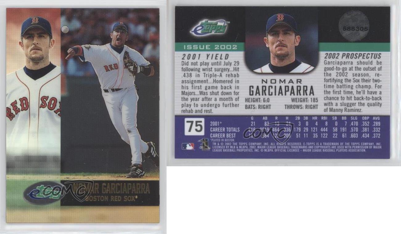 2002 eTopps /5090 Nomar Garciaparra #75 - Picture 3 of 3