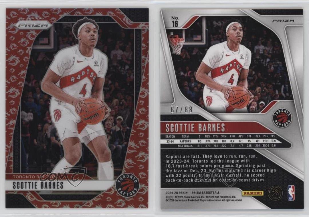 2024-25 Panini Prizm - Scottie Barnes #16 Dragon Year Prizm