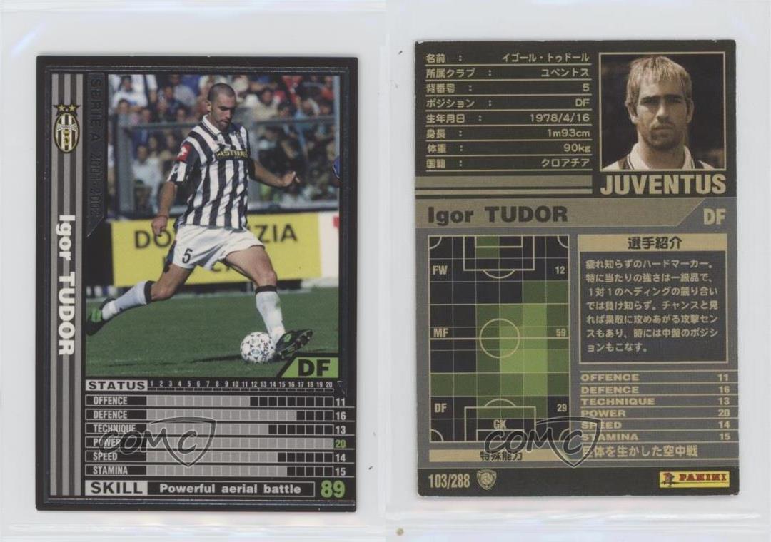 2001-02 Panini WCCF Serie A Igor Tudor #103/288 Rookie RC | eBay