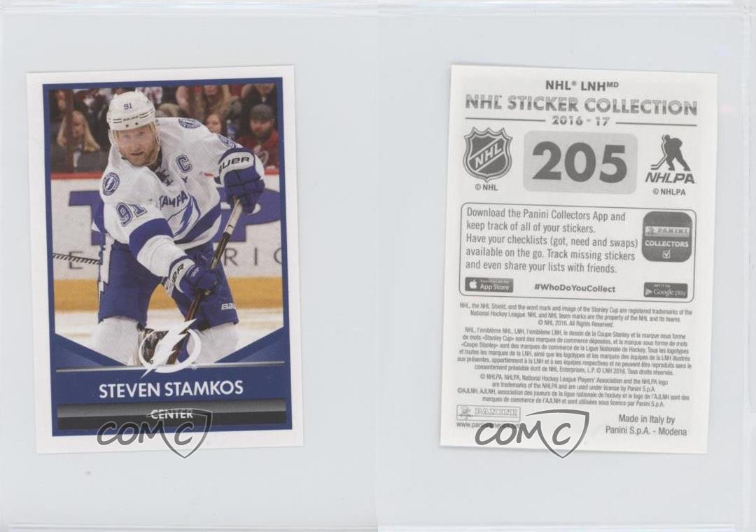 2016-17 Panini NHL Sticker Collection Album Stickers Steven Stamkos #205