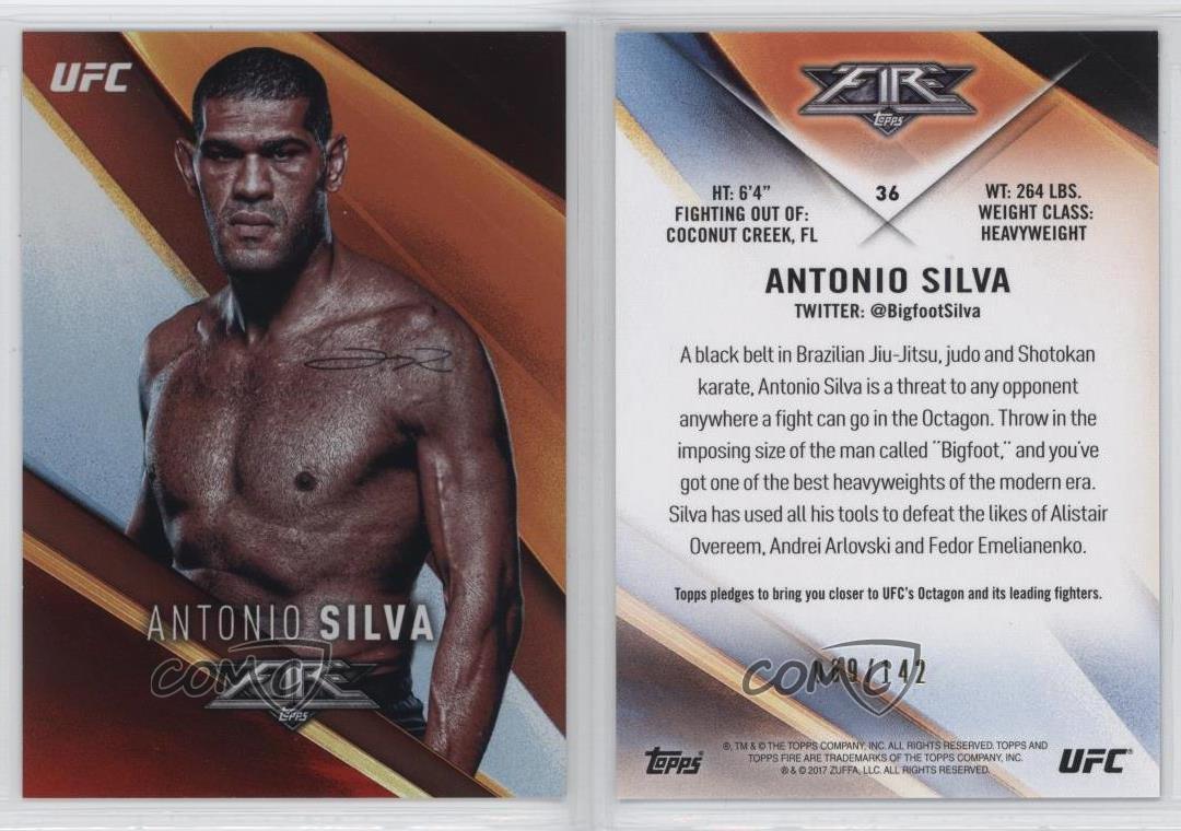 2017 TOPPS UFC FIRE #36 ANTONIO SILVA QTY FREE SHIPPING 