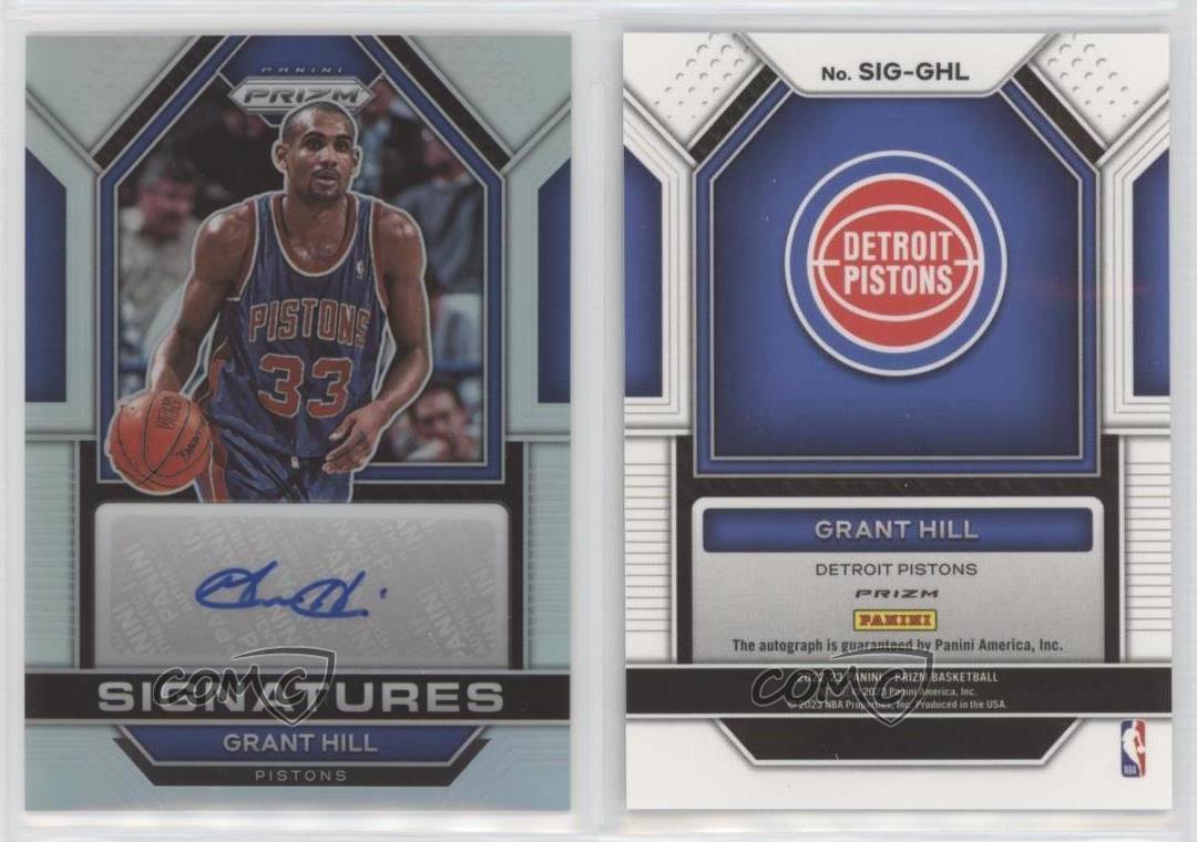 2022-23 Panini Prizm Signatures Silver Prizm Grant Hill #SIG-GHL Auto HOF