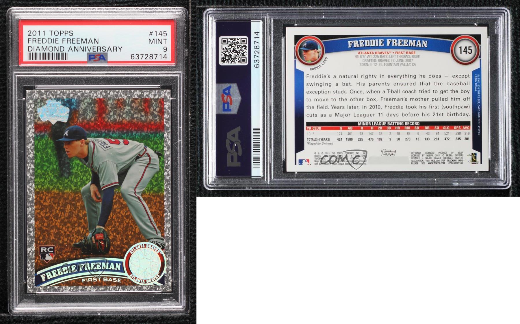 2011 Topps Platinum Diamond Anniversary Freddie Freeman PSA 9 MINT Rookie  RC | eBay