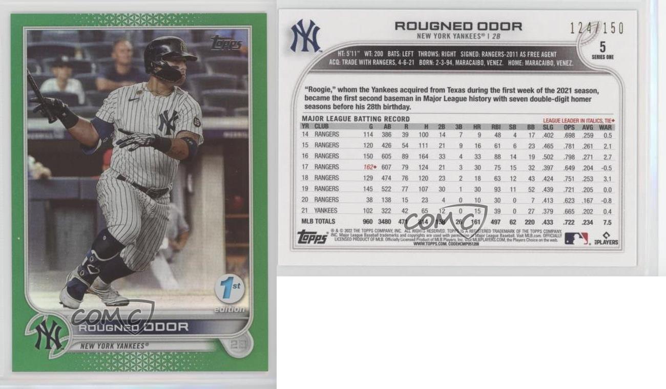 Rougned Odor [Green] #5 Prices, 2022 Topps 1st Edition