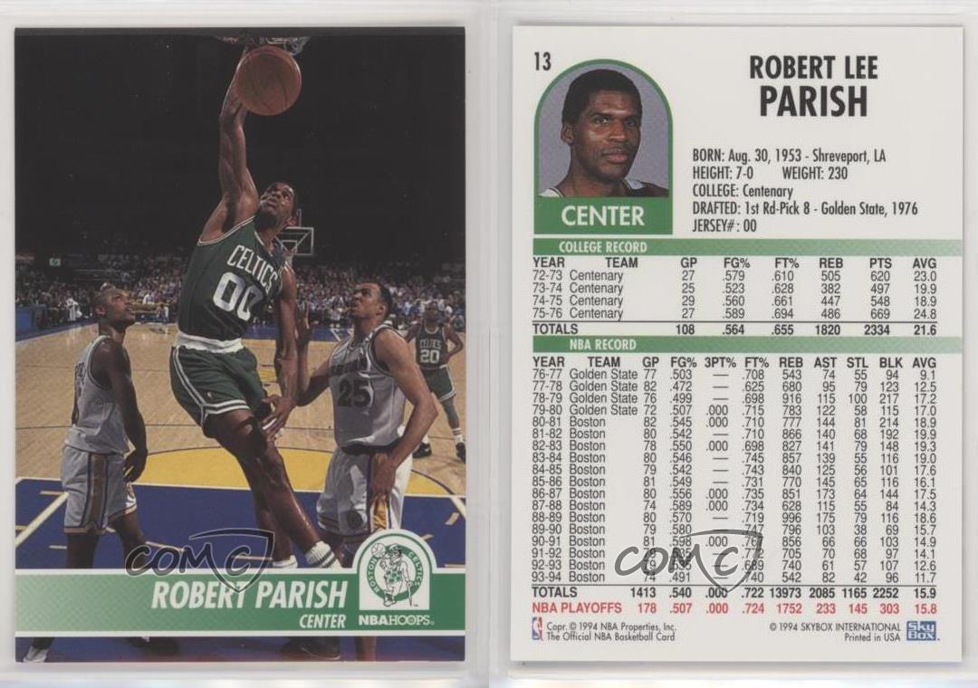 1994-95 SKYBOX NBA HOOPS Robert Parish Boston Celtics #13 