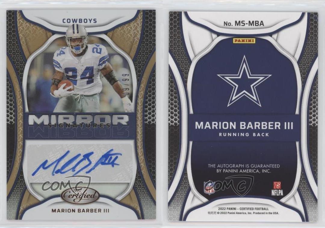 2022+Panini+Certified+-+Mirror+Signatures+Bronze+%23MS-MBA+Marion+Barber+III+%2F99+%28AU%29  for sale online