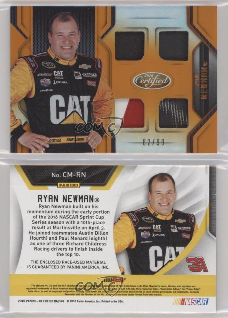 Specchio completo materiali certificato 2016 arancione /99 Ryan Newman #CM-RN - Foto 3 di 3
