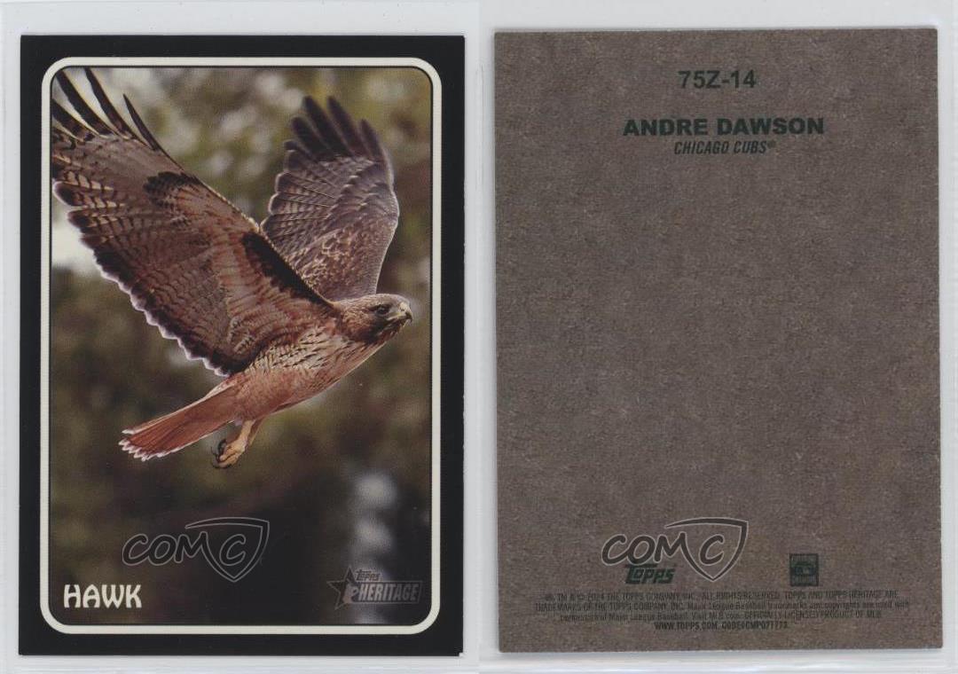 2024 Heritage 1975 Topps Zoos Who Stick-Ons officiel Hawk Andre Dawson #75Z-14 HOF