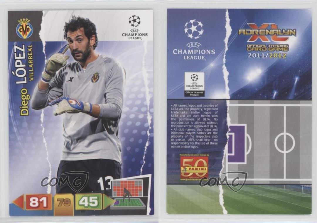 2011-12 Panini Adrenalyn XL UEFA Champions League Diego Lopez | eBay