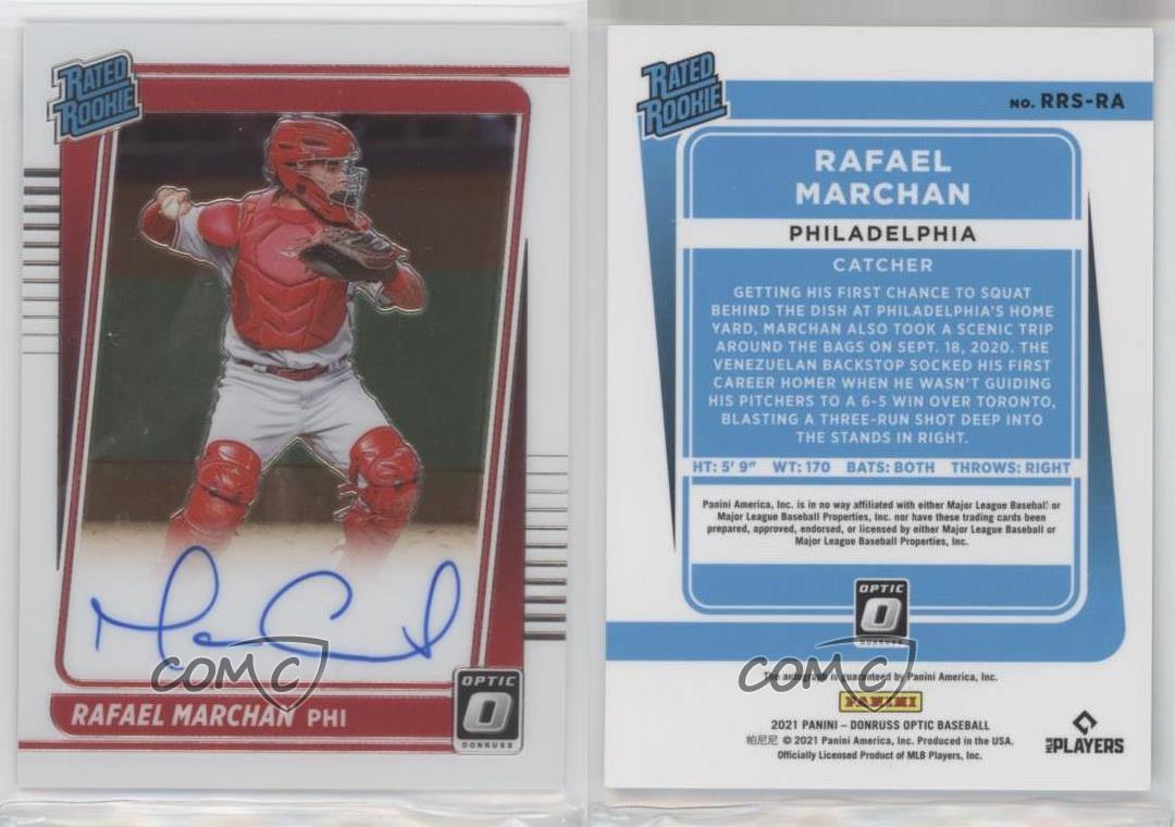 2021 Panini Donruss Optic Rated Rookie Signatures Rafael Marchan #RRS-RA Auto RC