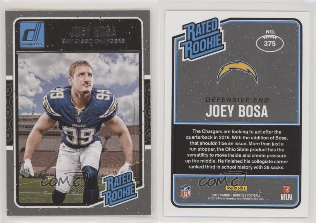 fútbol card!!! 2016 Panini Donruss rookie #375 Joey Bosa,