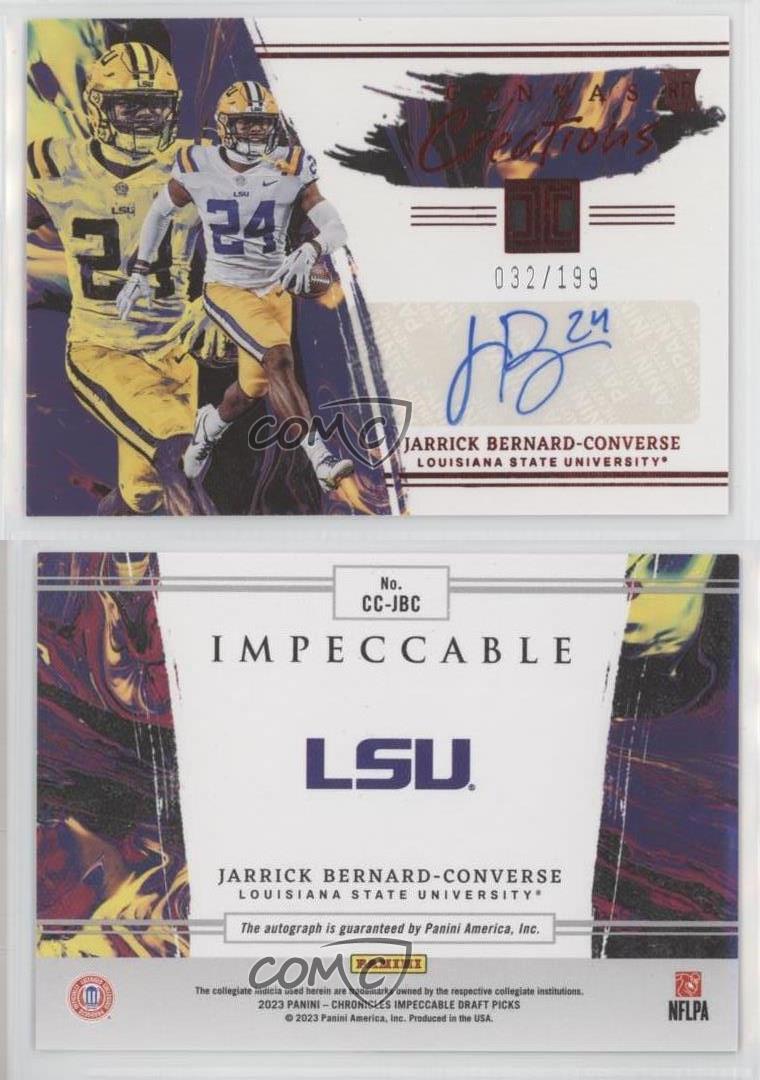 Chronicles Draft Picks 2023 rouge / 199 tendance Jarrick Bernard-Converse Rookie Auto RC
