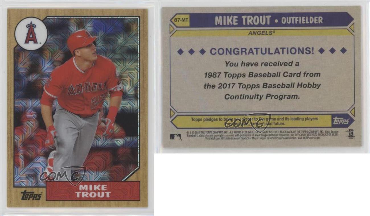 2017 Topps Silver Pack 1987 Design Chrome Mike Trout #87-MT.2