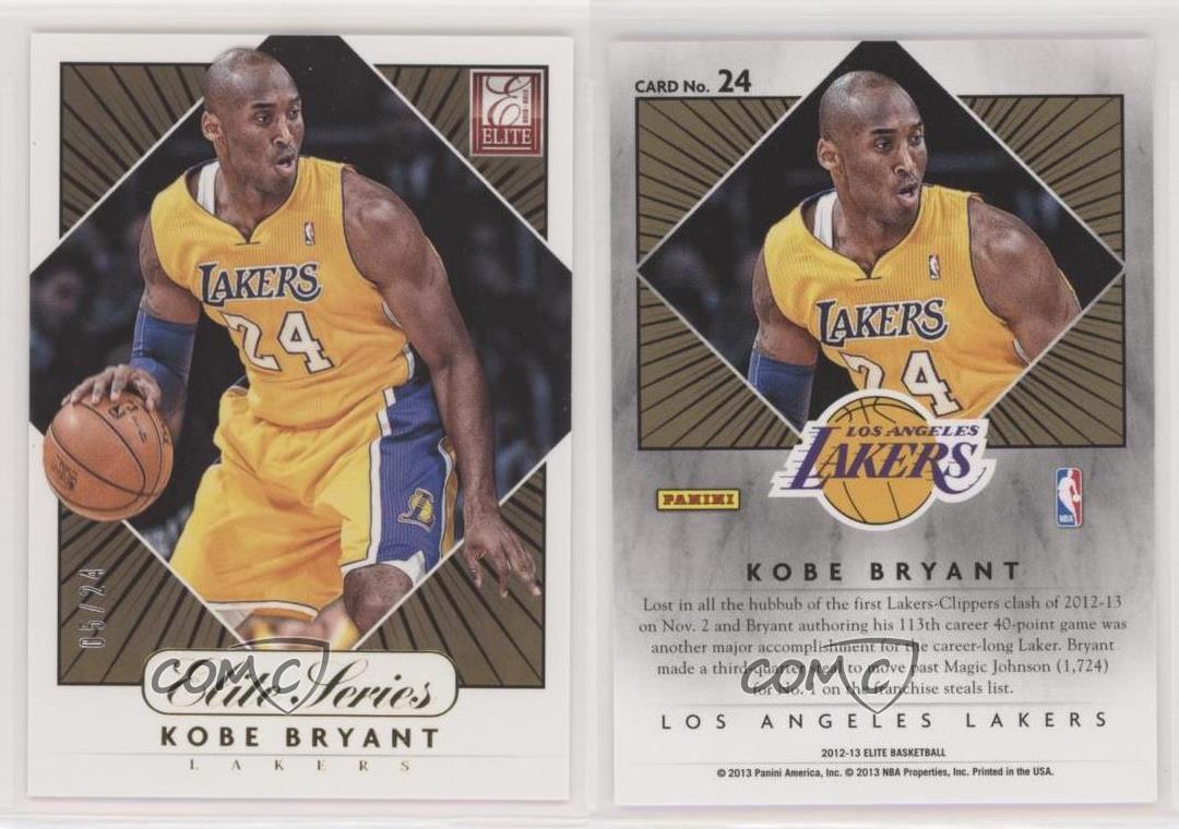 2012 13 Elite Elite Series Gold 24 Kobe Bryant 24 HOF