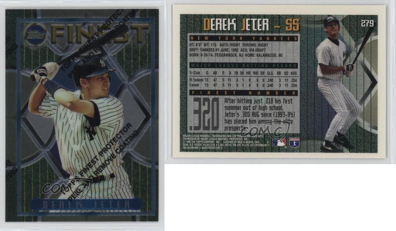 1995 Topps Finest Derek Jeter #279 HOF - Picture 5 of 7