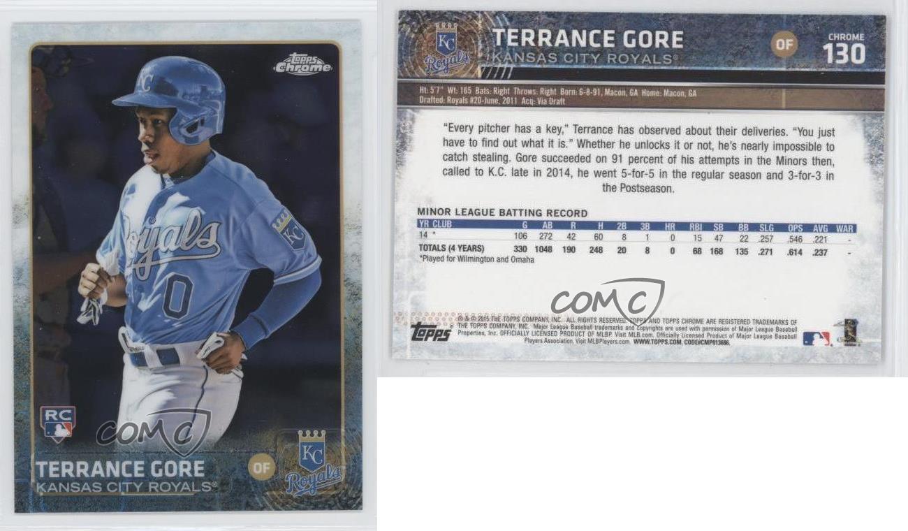 Terrance Gore Kansas City Royals 2015 Topps Chrome Rookie Card 