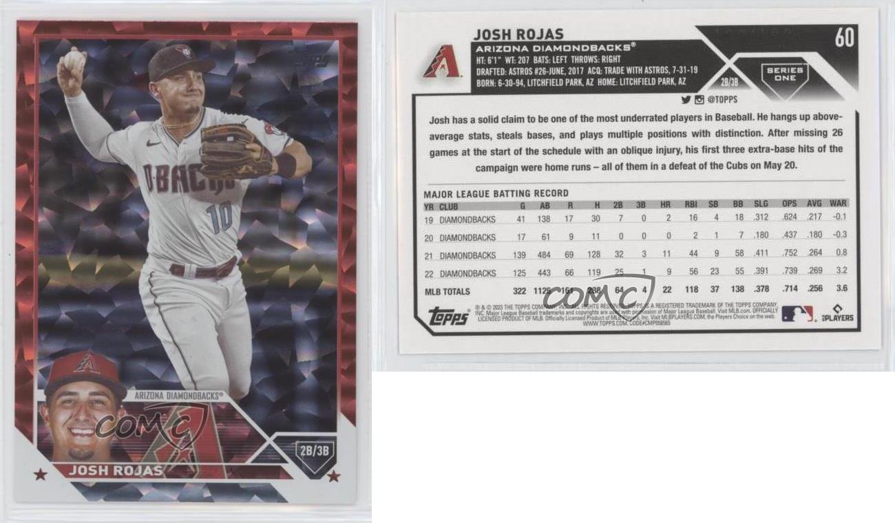 2023 Topps Series 1 Josh Rojas #60 Red Foil Parallel /199