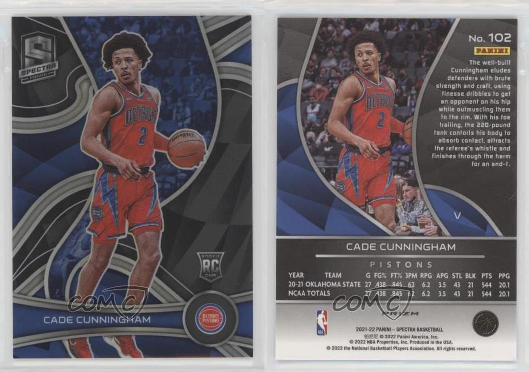 2021-22 Panini Spectra Variation Silver Prizm Cade Cunningham 