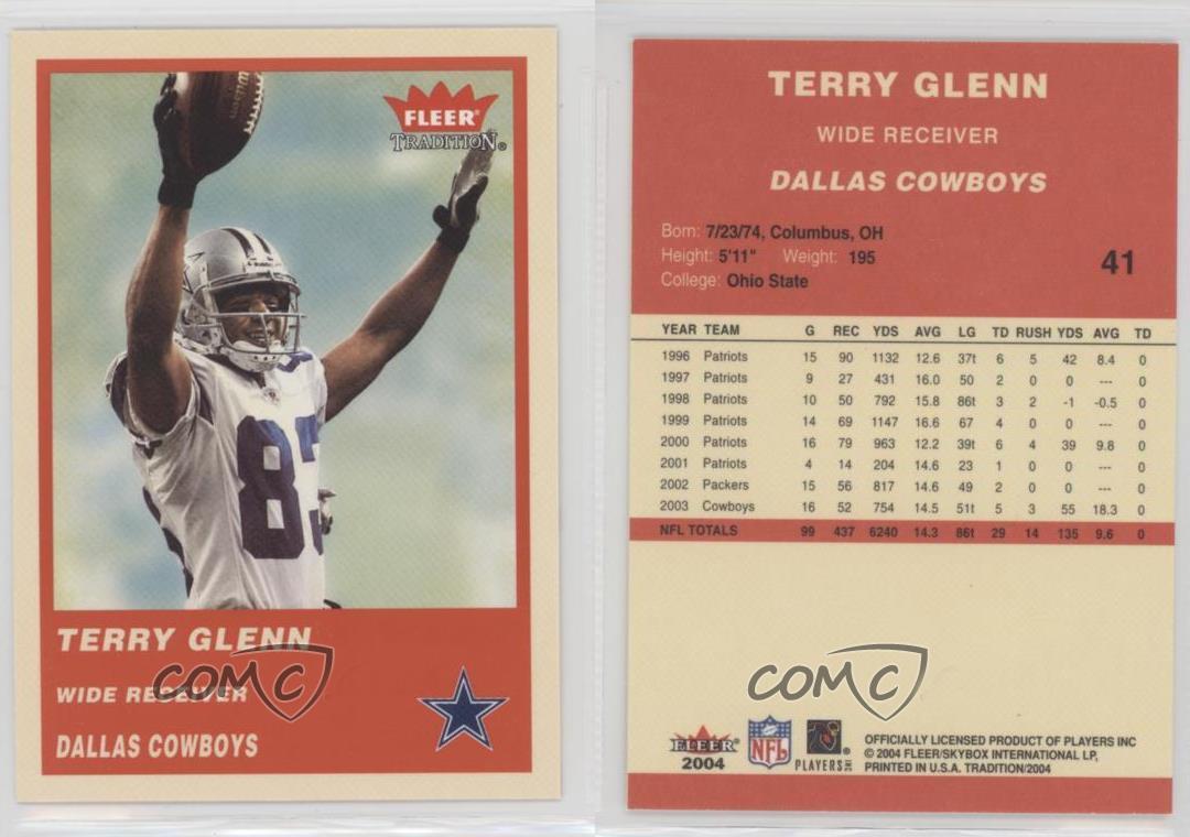 2004 Fleer Tradition #41 Terry Glenn Dallas Cowboys